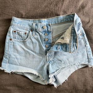 Levi’s 501 Denim Jean Shorts with button fly